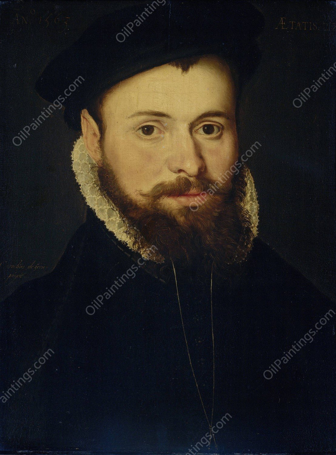 Portrait of a Young Man  by Cornelis De Zeeuw - Hand-Painted Oil Painting Reproduction