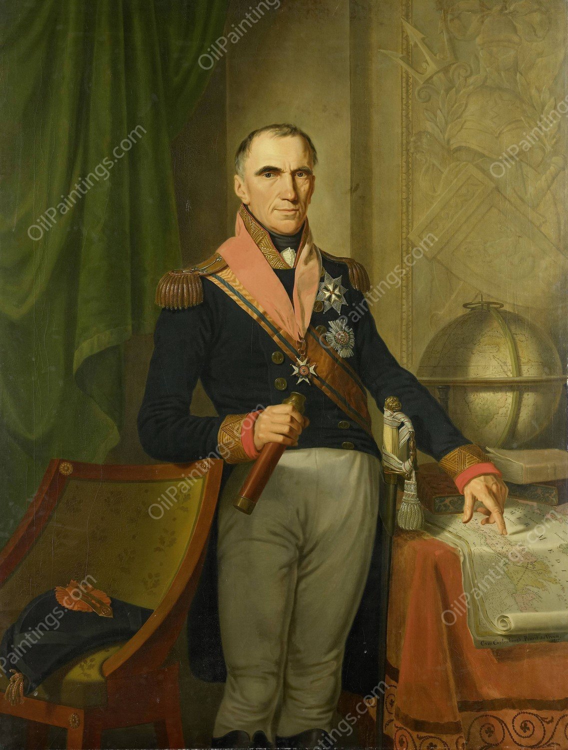 Jonkheer Theodorus Frederik van Capellen  by Cornelis Van Cuylenburgh II - Hand-Painted Oil Painting Reproduction