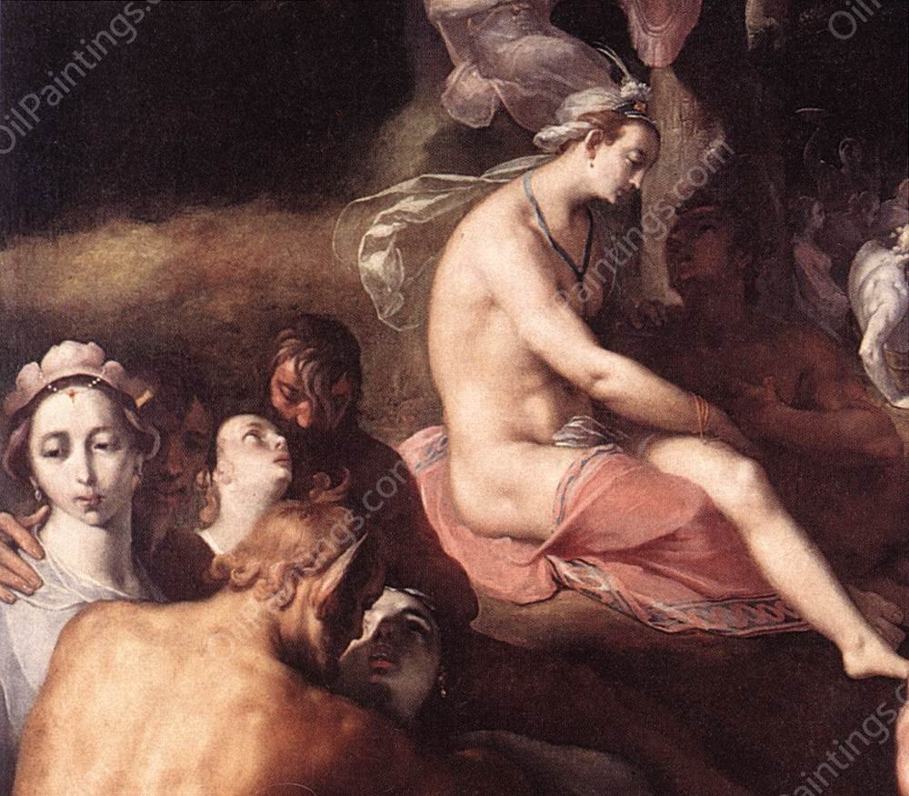 The Wedding of Peleus and Thetis Detail by Cornelis Van Haarlem - Hand-Painted Oil Painting Reproduction
