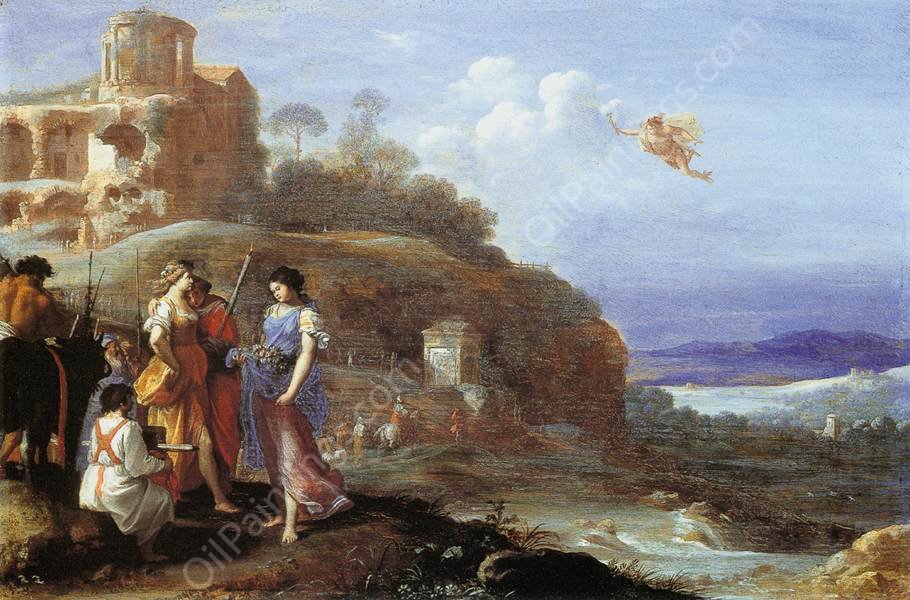 Mercury and Herse by Cornelis Van Poelenburgh - Hand-Painted Oil Painting Reproduction