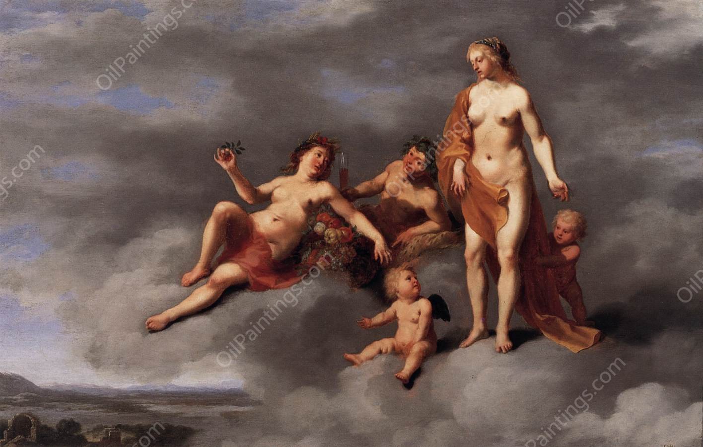Sine Cerere et Baccho Friget Venus by Cornelis Van Poelenburgh - Hand-Painted Oil Painting Reproduction