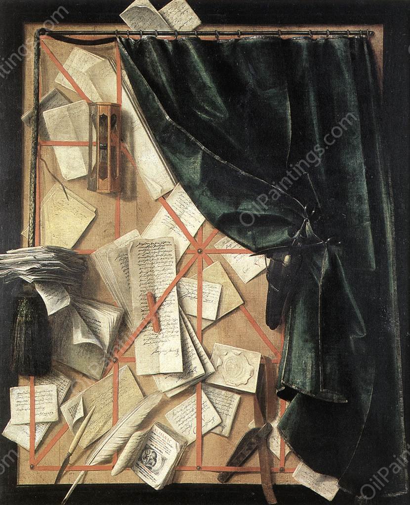 Trompe l'oeil by Cornelius Gijsbrechts - Hand-Painted Oil Painting Reproduction