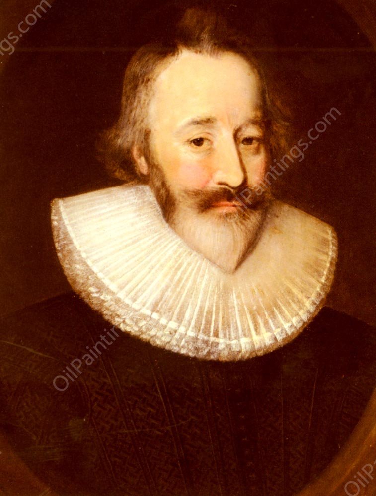 Portrait of Sir Henry Spiller of Laleham by Cornelius Janssens Ceulen - Hand-Painted Oil Painting Reproduction