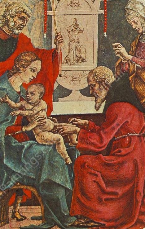 Circumcision from the predella of the Roverella Polyptych by Cosme Tura - Hand-Painted Oil Painting Reproduction
