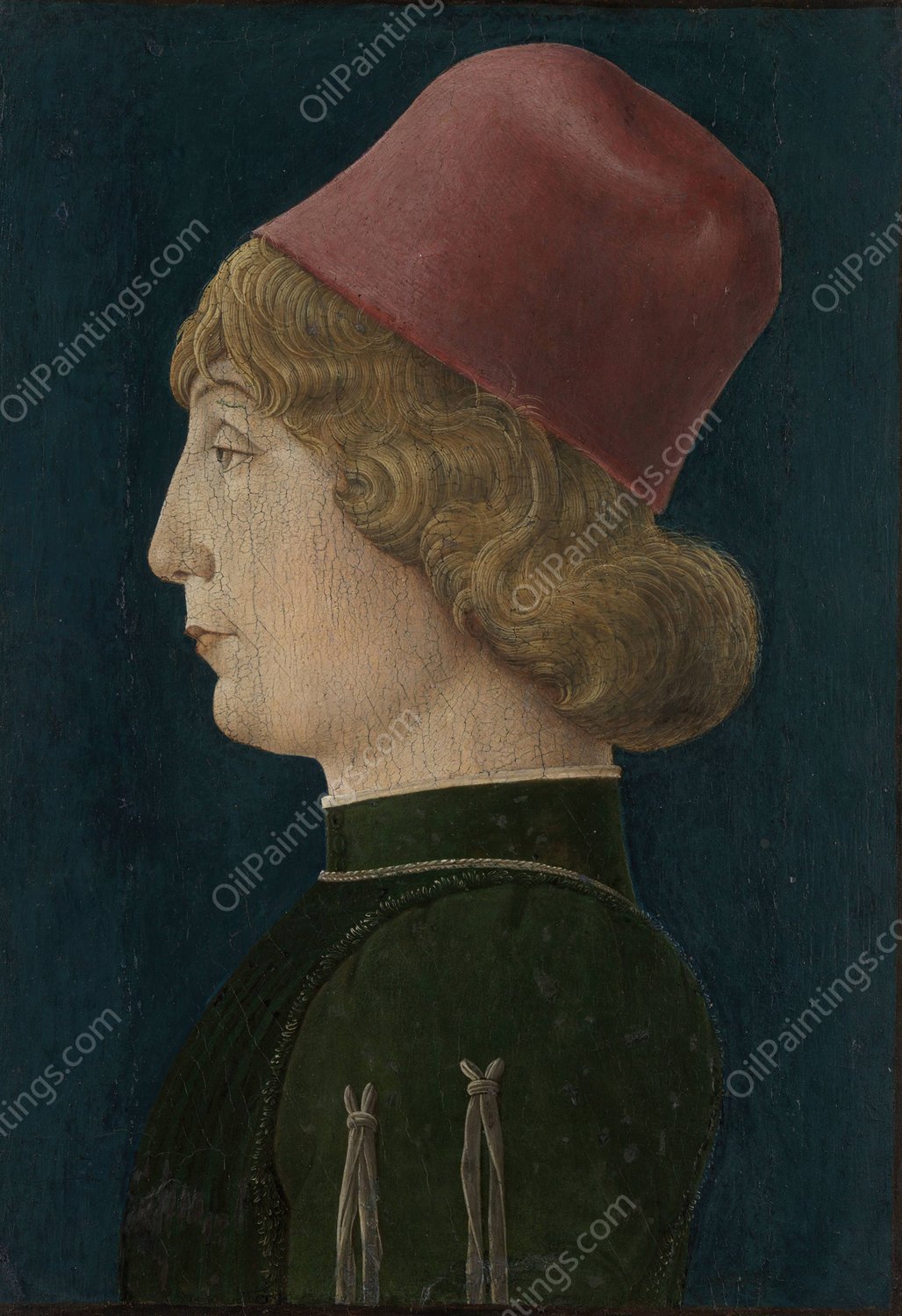 Portrait of a Young Man  by Cosme Tura - Hand-Painted Oil Painting Reproduction