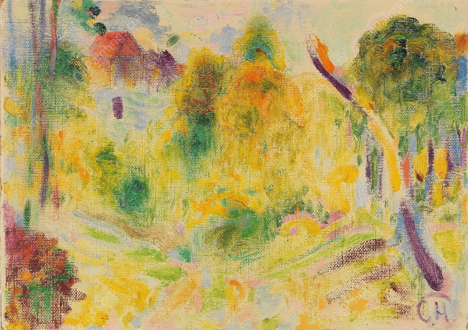 Landschaft  by Curt Herrmann - Hand-Painted Oil Painting Reproduction