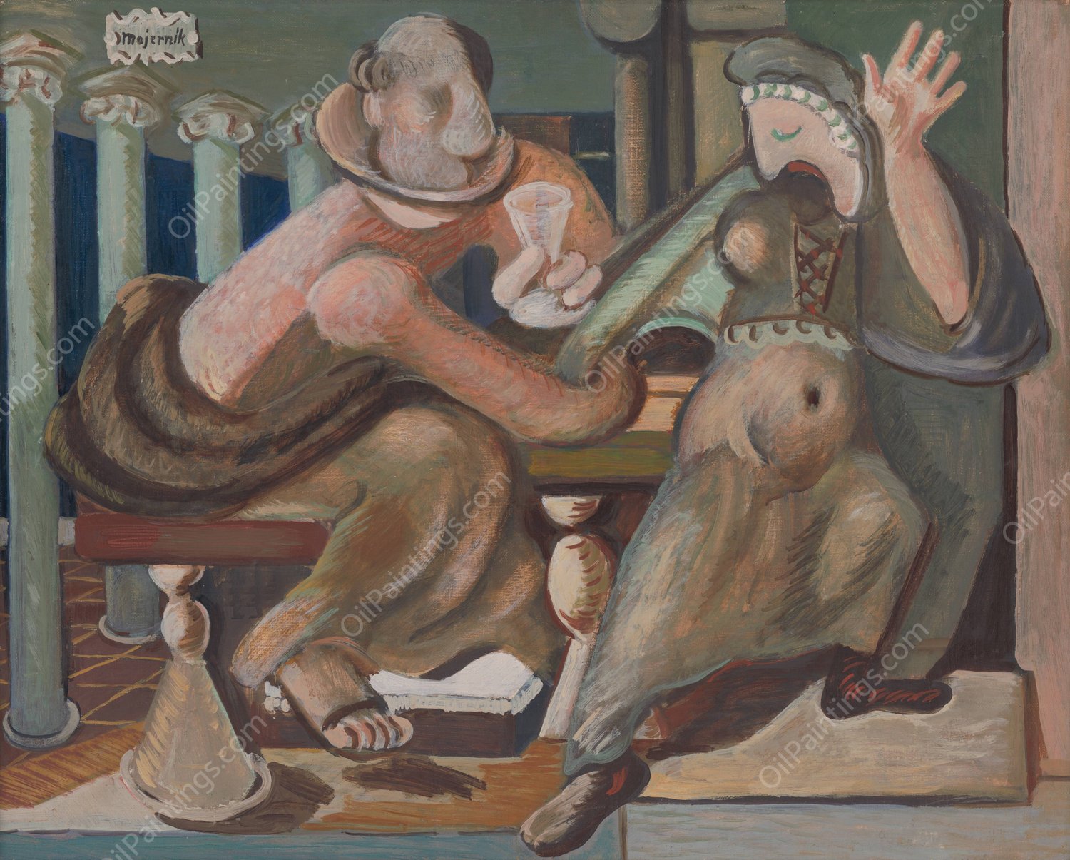 Seduction  by Cyprian Majernik - Hand-Painted Oil Painting Reproduction