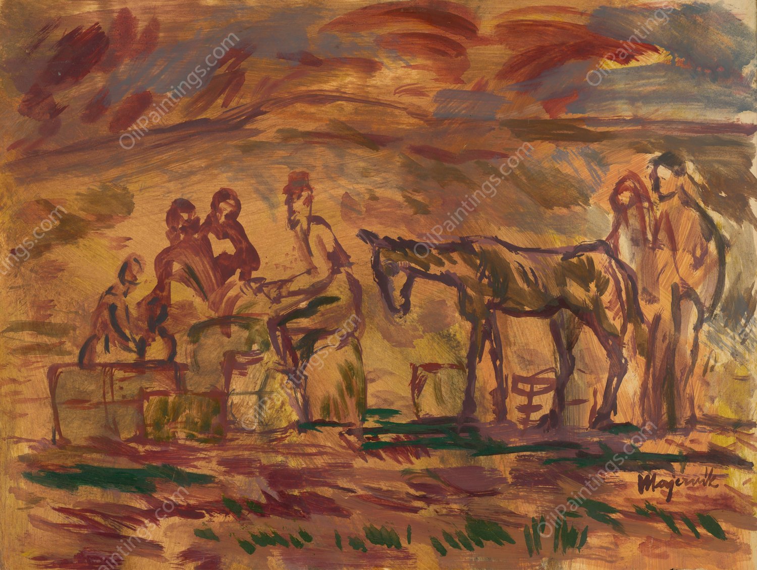 Victims of War  by Cyprian Majernik - Hand-Painted Oil Painting Reproduction