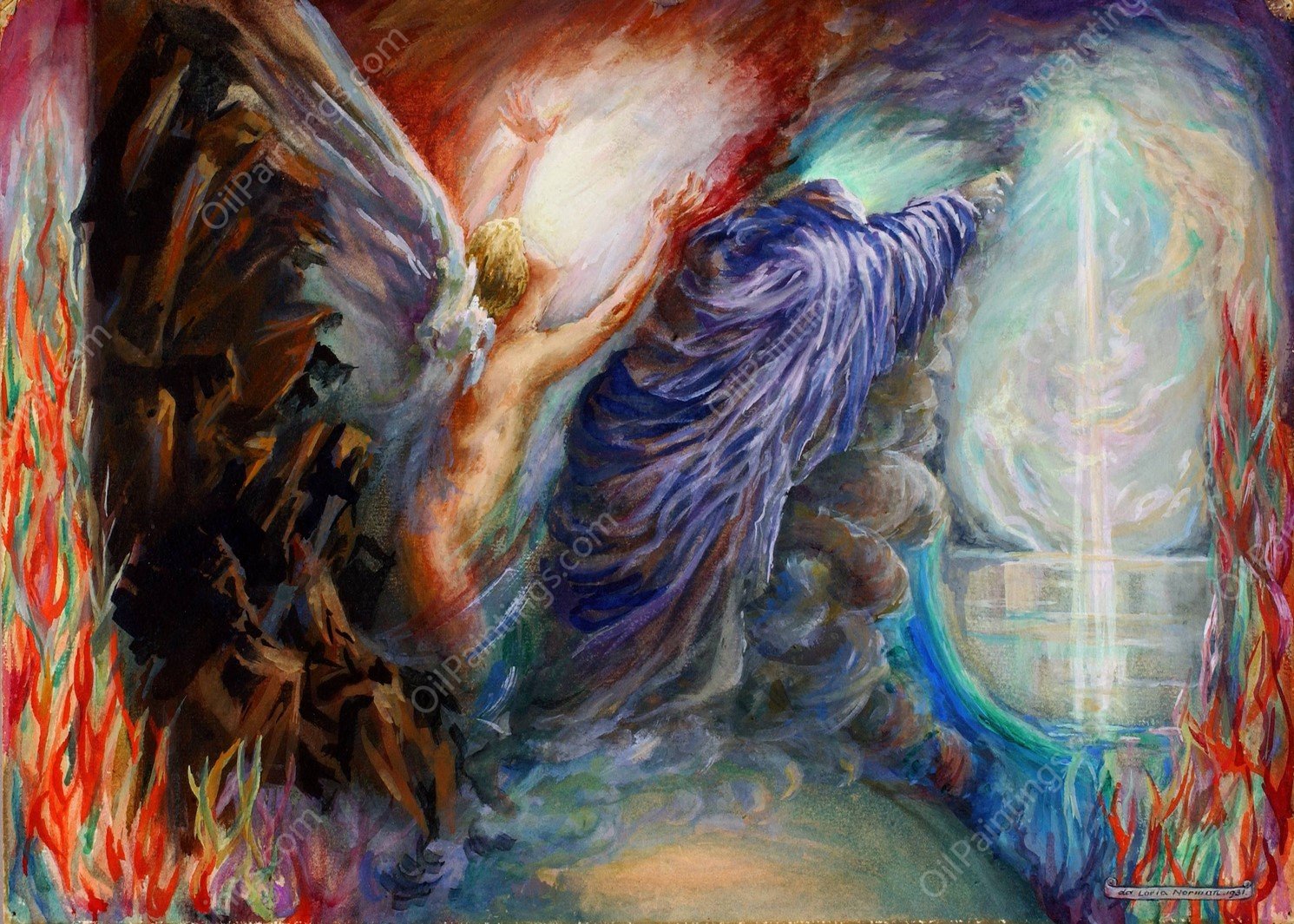 Love and Death  by Da Loria Norman - Hand-Painted Oil Painting Reproduction