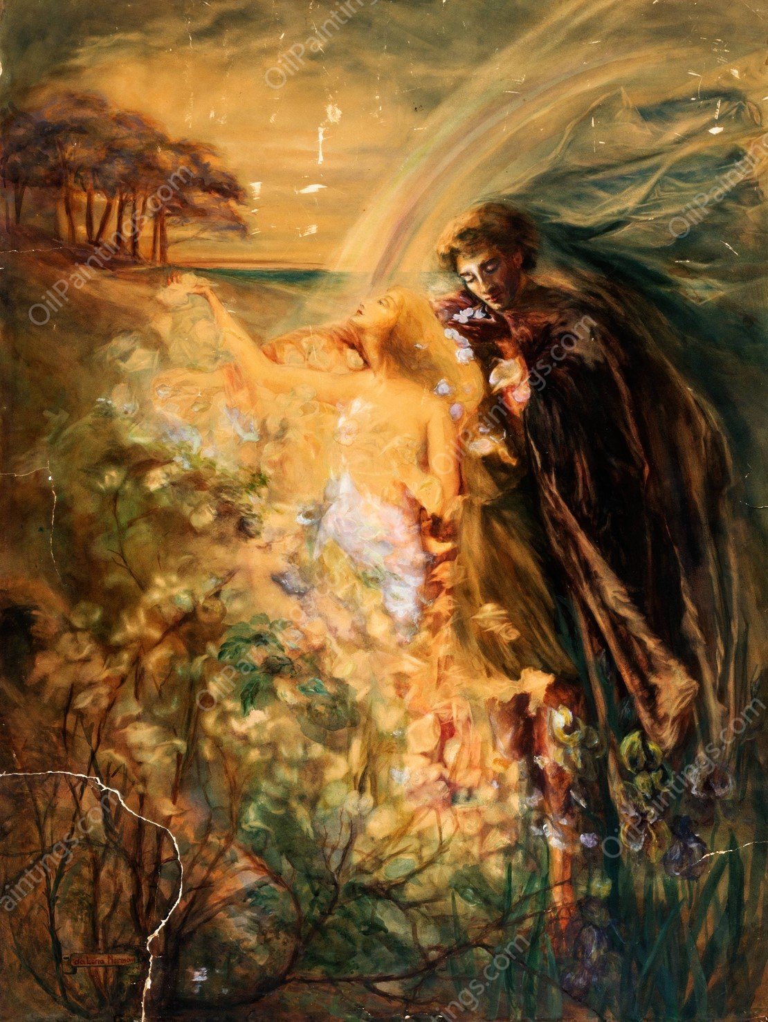 The Birth of Fand by Da Loria Norman - Hand-Painted Oil Painting Reproduction