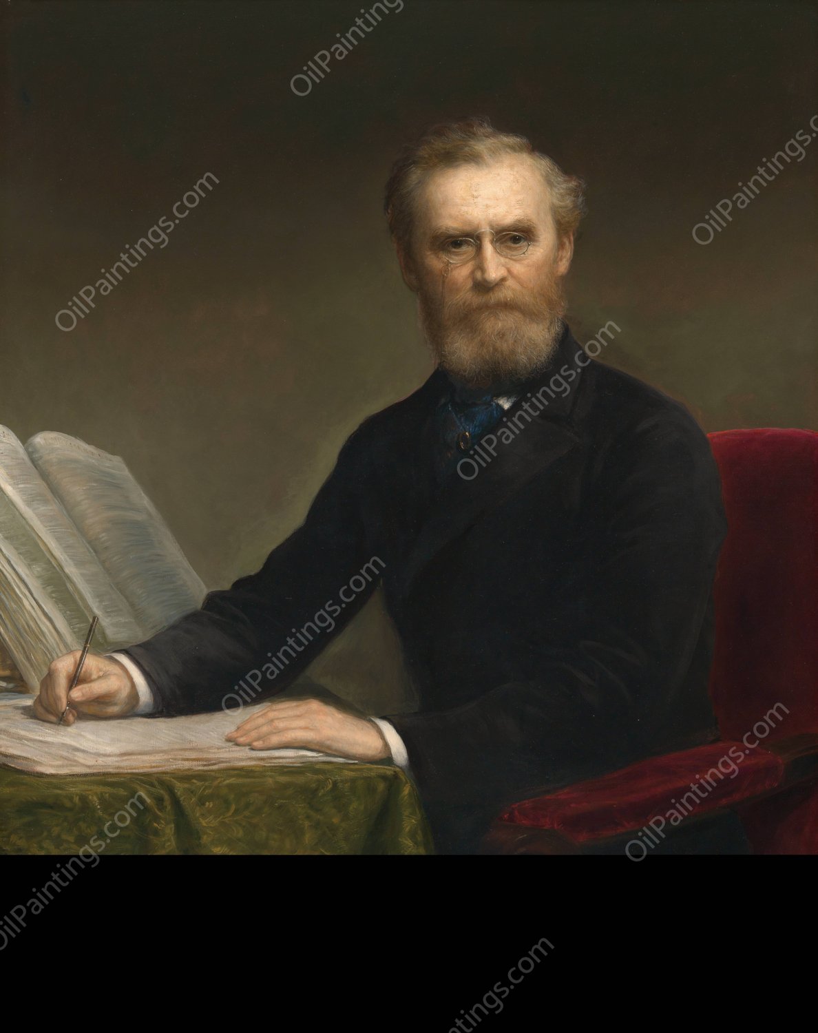 Carl Schurz  by Daniel Huntington - Hand-Painted Oil Painting Reproduction