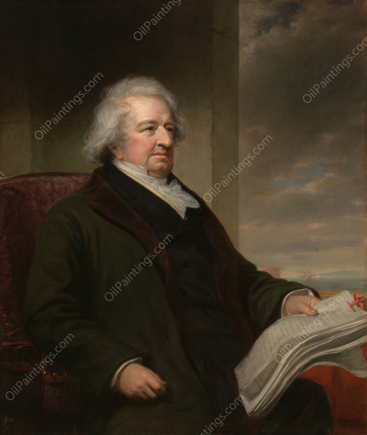 Gulian Crommelin Verplanck  by Daniel Huntington - Hand-Painted Oil Painting Reproduction