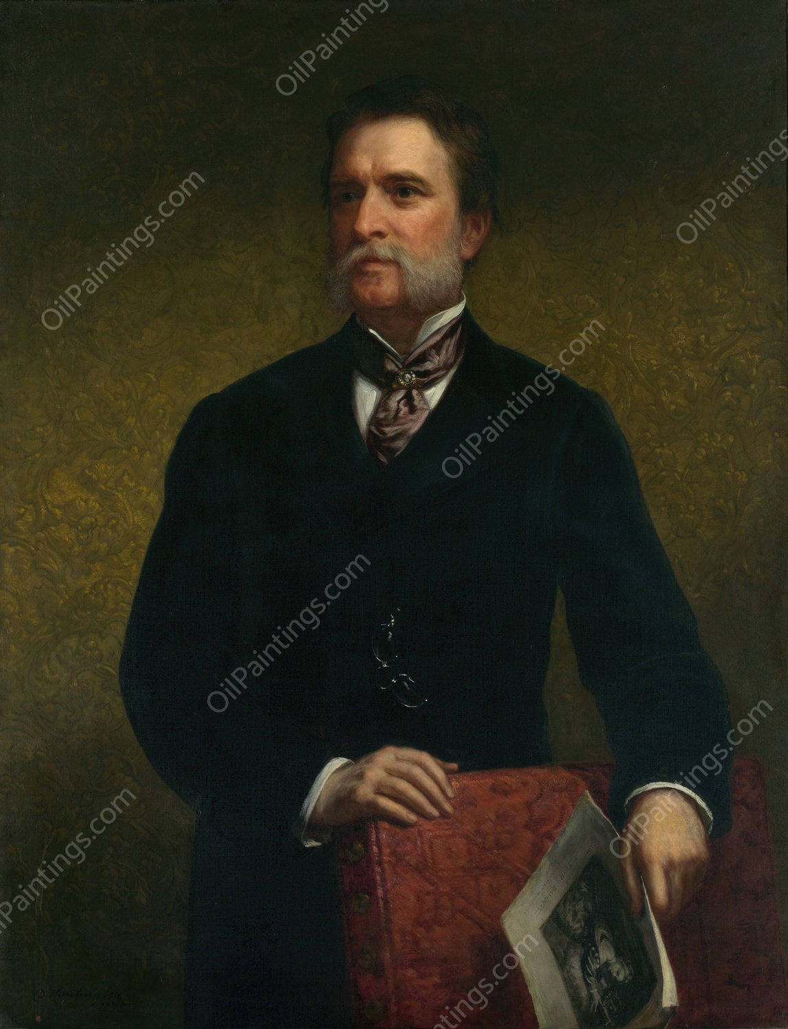 John Taylor Johnston  by Daniel Huntington - Hand-Painted Oil Painting Reproduction