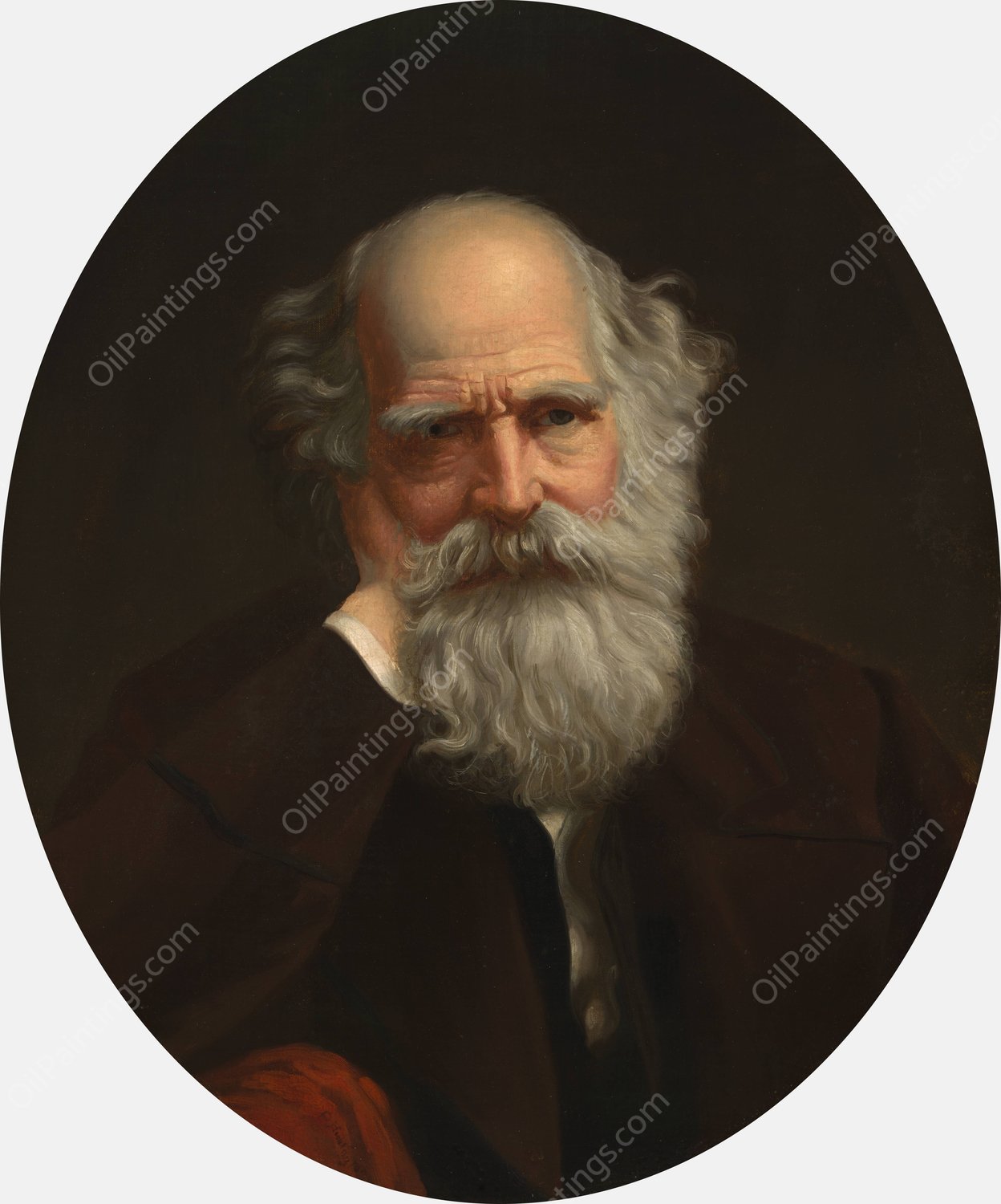 William Cullen Bryant  by Daniel Huntington - Hand-Painted Oil Painting Reproduction