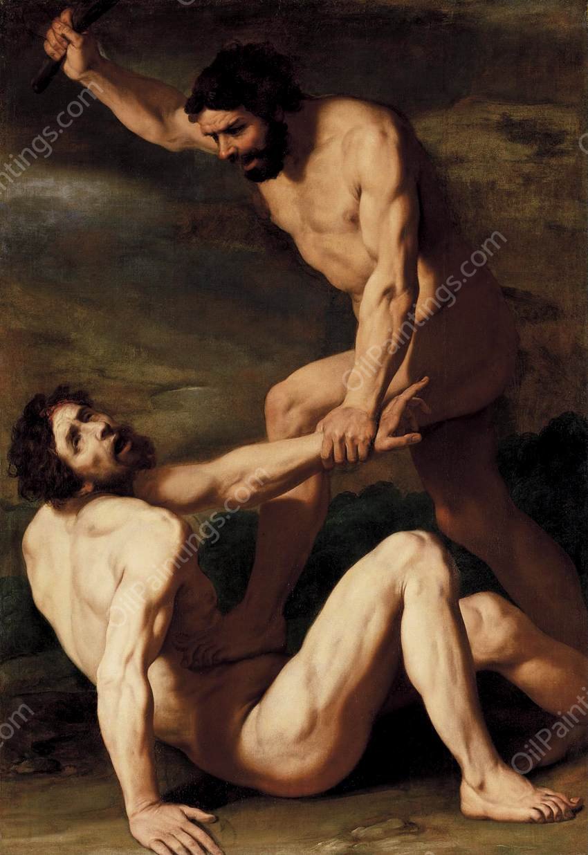 Cain Killing Abel by Daniele Crespi - Hand-Painted Oil Painting Reproduction