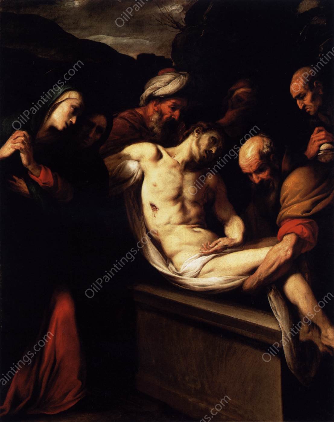 The Entombment by Daniele Crespi - Hand-Painted Oil Painting Reproduction