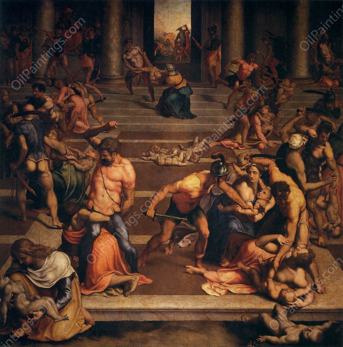 The Massacre of the Innocents by Daniele Da Volterra - Hand-Painted Oil Painting Reproduction