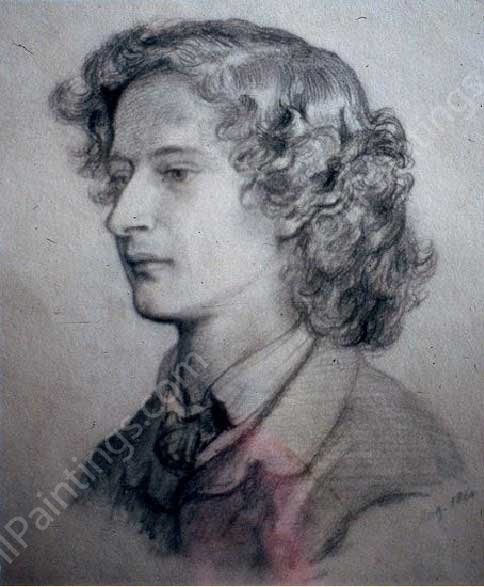 Algernon Charles Swinburne by Dante Gabriel Rossetti - Hand-Painted Oil Painting Reproduction