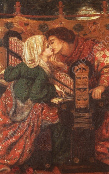 King Rene's Honeymoon by Dante Gabriel Rossetti - Hand-Painted Oil Painting Reproduction