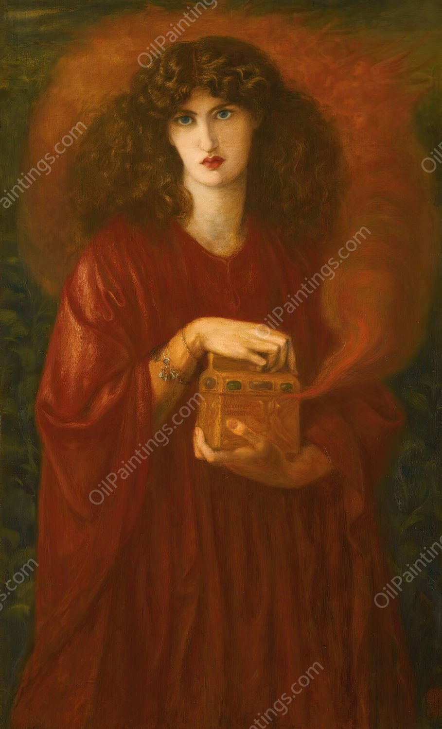 Pandora  by Dante Gabriel Rossetti - Hand-Painted Oil Painting Reproduction