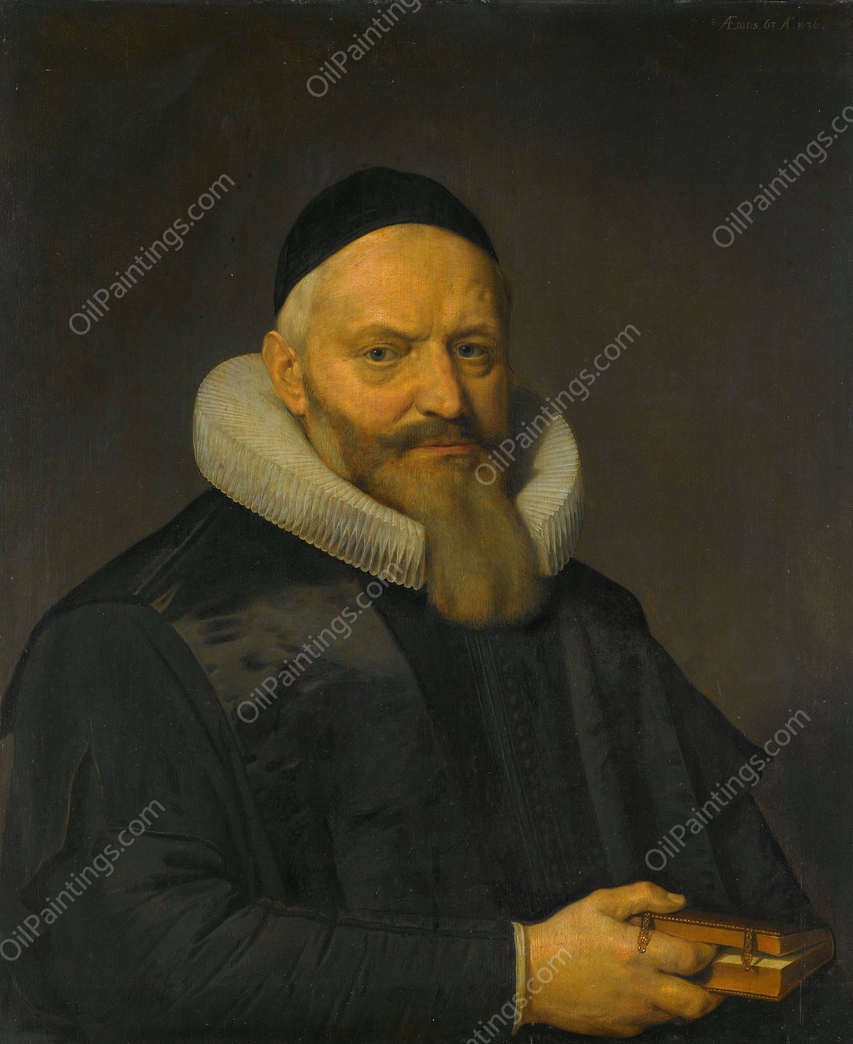 Portrait of Anthony de Wale  by David Bailly - Hand-Painted Oil Painting Reproduction