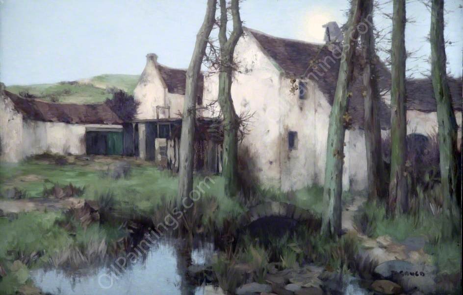 The Old Mill by David Gauld - Hand-Painted Oil Painting Reproduction