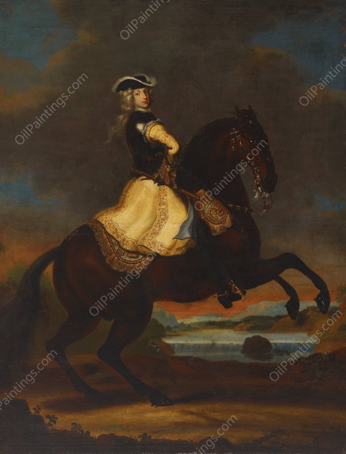 Charles XII, King Of Sweden by David Klocker Ehrenstrahl - Hand-Painted Oil Painting Reproduction