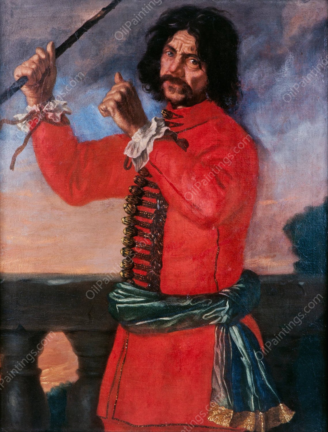 Hindrik Hasenberger by David Klocker Ehrenstrahl - Hand-Painted Oil Painting Reproduction