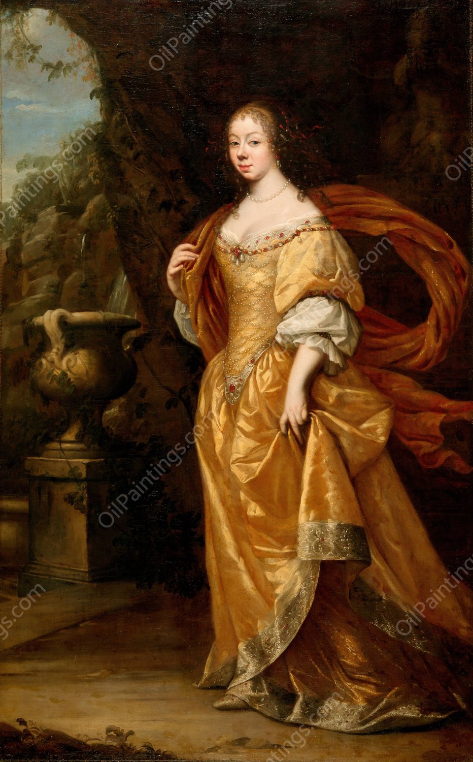 Ingeborg Baner  by David Klocker Ehrenstrahl - Hand-Painted Oil Painting Reproduction