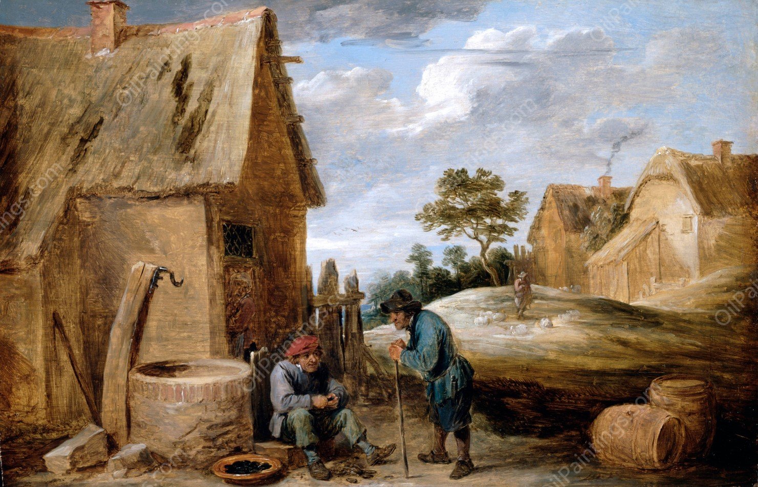 A Peasant Eating Mussels by David Teniers The Younger - Hand-Painted Oil Painting Reproduction