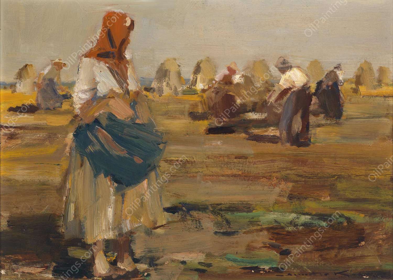 Am Feld by Demeter Koko - Hand-Painted Oil Painting Reproduction