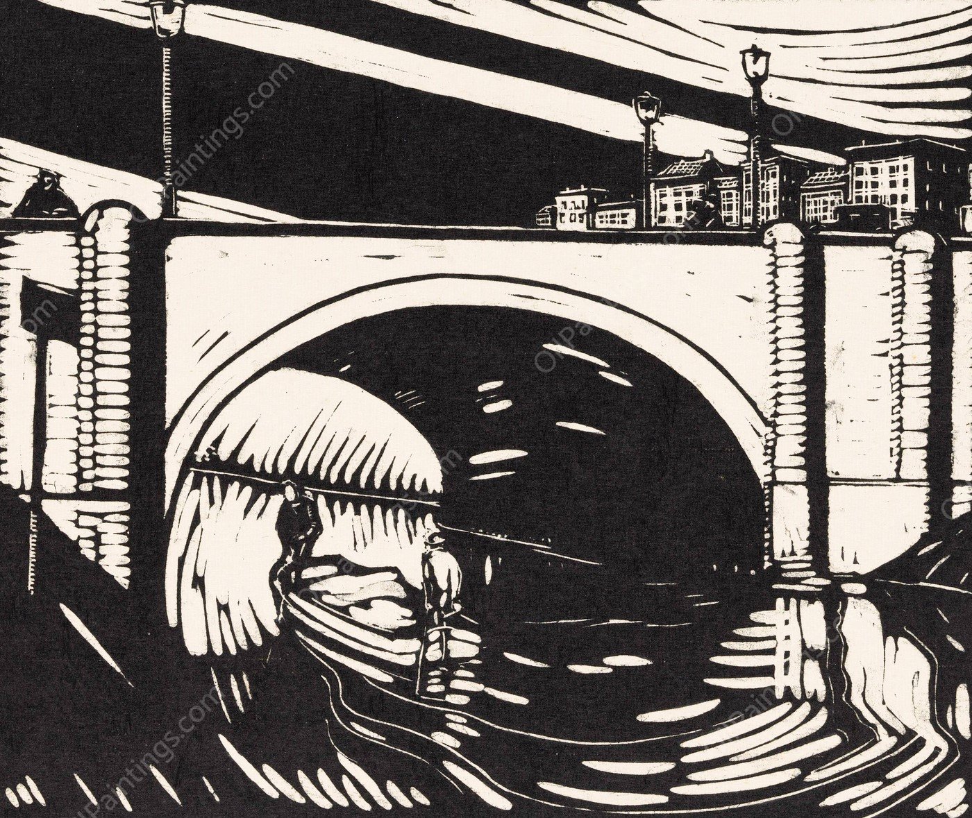 De brug  by Dick Ket - Hand-Painted Oil Painting Reproduction