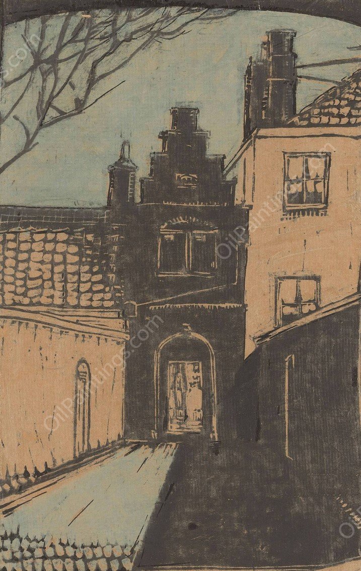 Kloosterpoort, Hoorn  by Dick Ket - Hand-Painted Oil Painting Reproduction