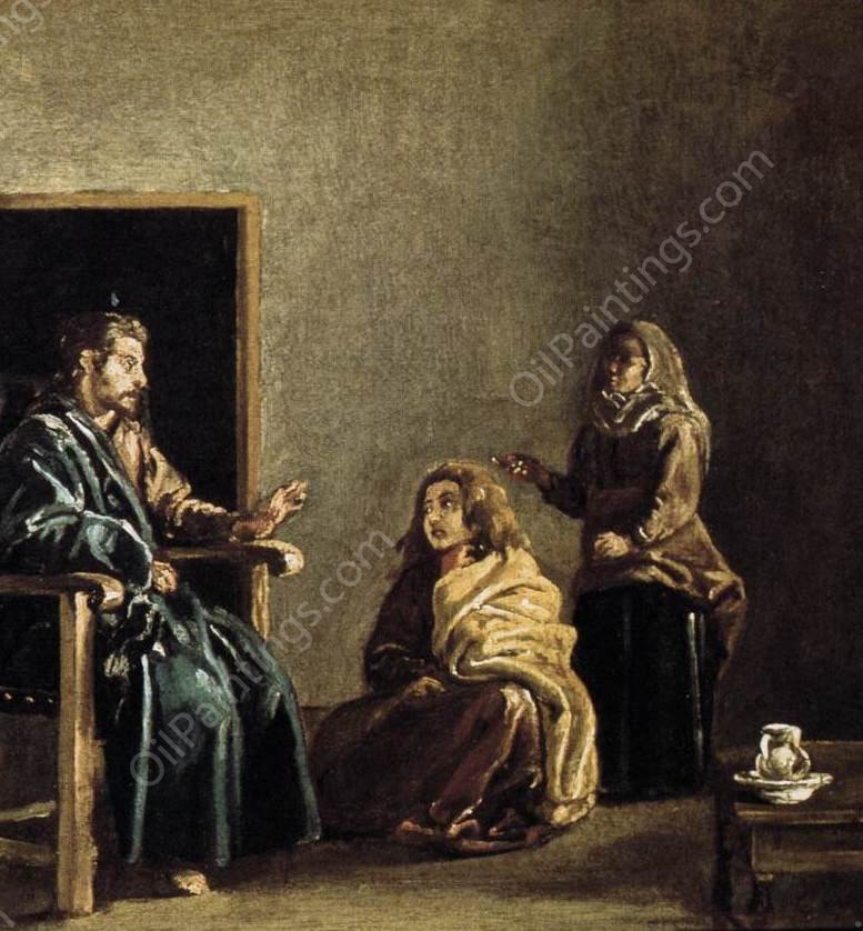 Christ in the House of Mary and Martha Detail by Diego Velazquez - Hand-Painted Oil Painting Reproduction