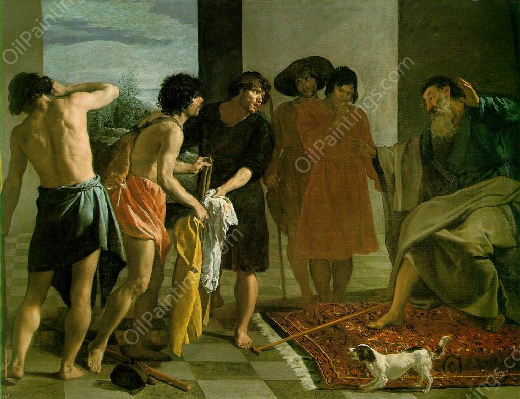 Joseph's Bloody Coat Brought to Jacob by Diego Velazquez - Hand-Painted Oil Painting Reproduction