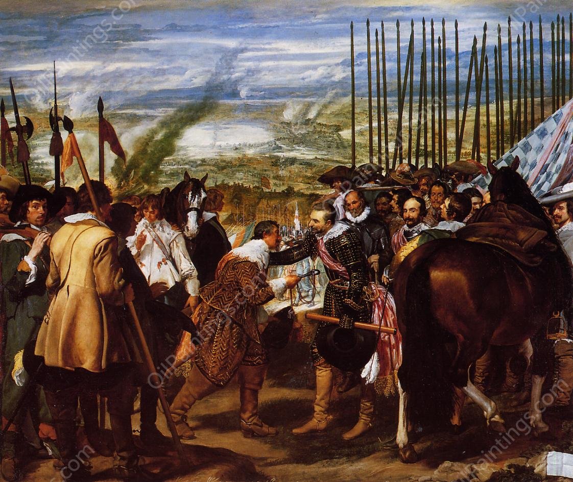 The Surrender of Breda also known as The Lances by Diego Velazquez - Hand-Painted Oil Painting Reproduction