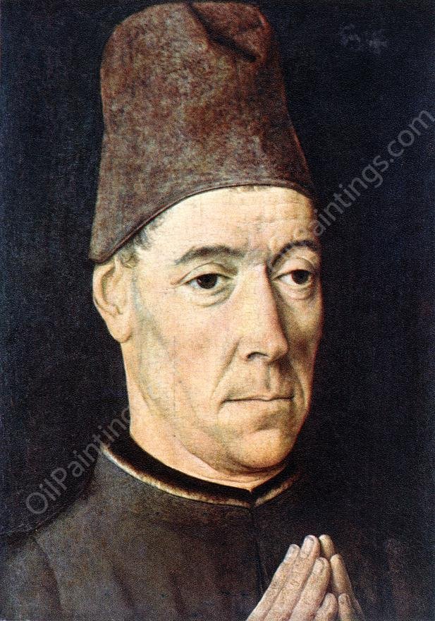 Portrait of a Man by Dieric The Elder Bouts - Hand-Painted Oil Painting Reproduction