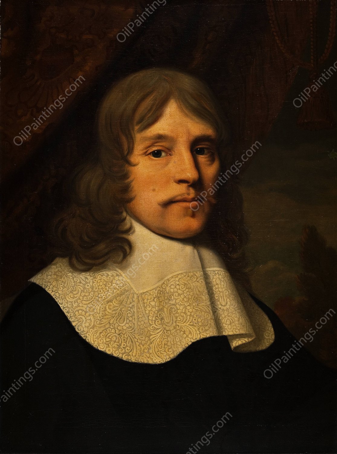 Portrait Of A Man by Ditlev Blunck - Hand-Painted Oil Painting Reproduction