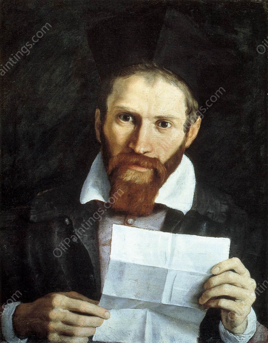 Portrait of Monsignor Giovanni Battista Agucchi by Domenichino - Hand-Painted Oil Painting Reproduction