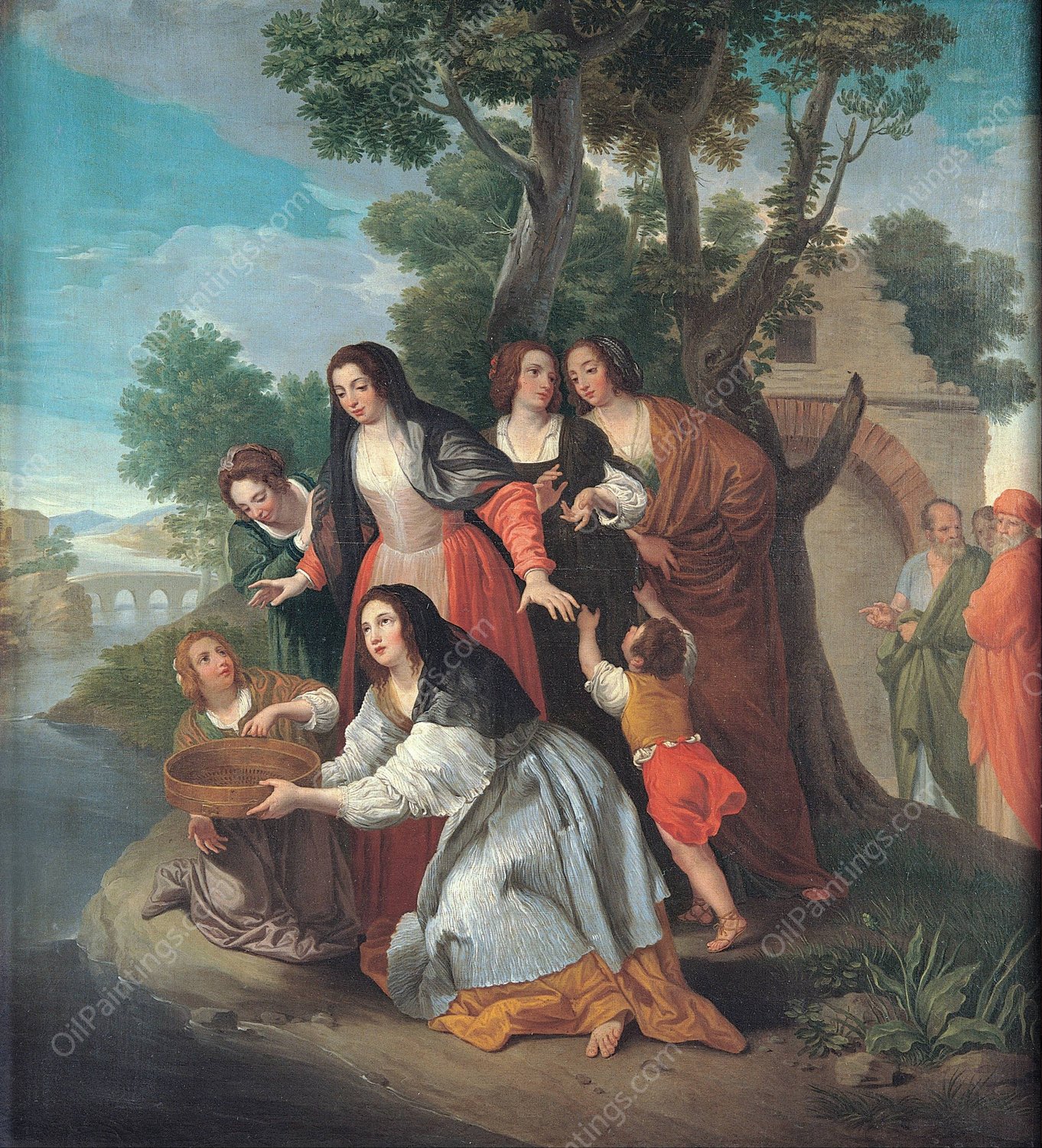 The Vestal Tuccia by Domenico Corvi - Hand-Painted Oil Painting Reproduction