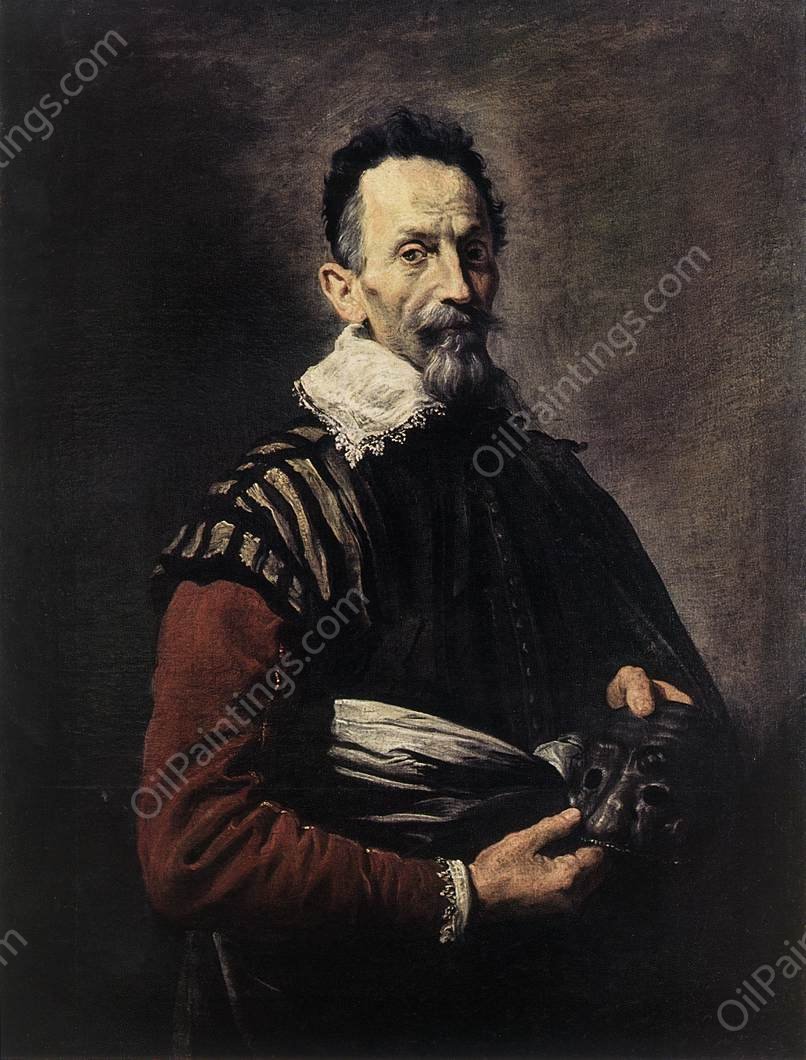 Portrait of an Actor by Domenico Fetti - Hand-Painted Oil Painting Reproduction