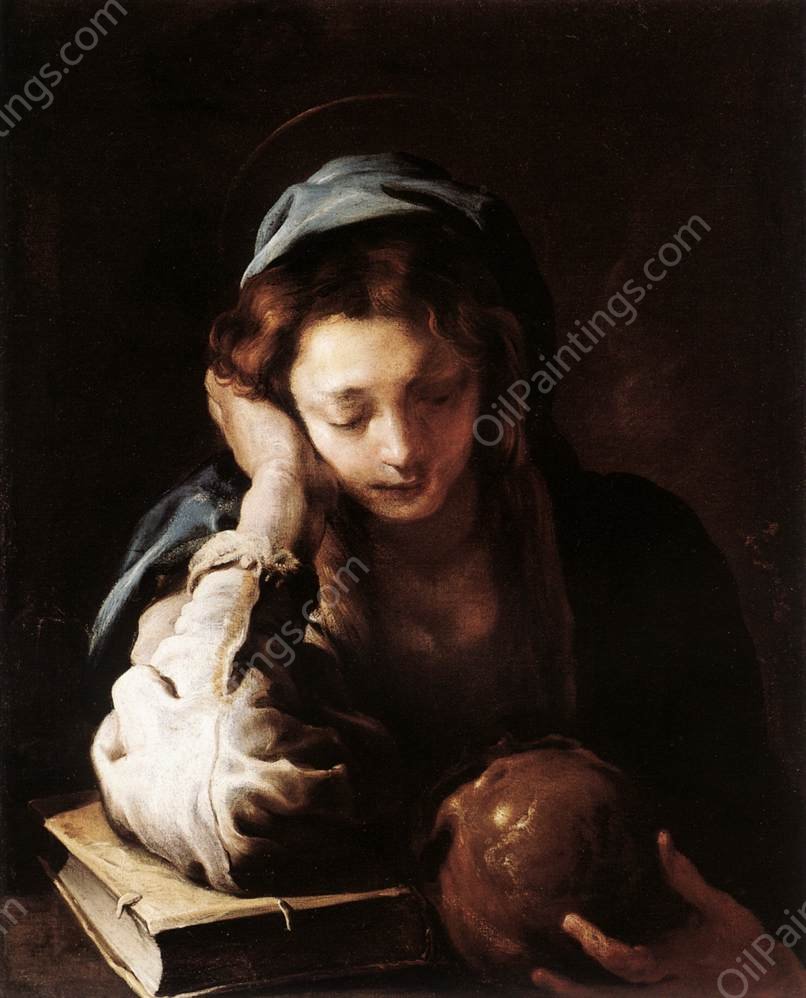 The Repentant St Mary Magdalene by Domenico Fetti - Hand-Painted Oil Painting Reproduction