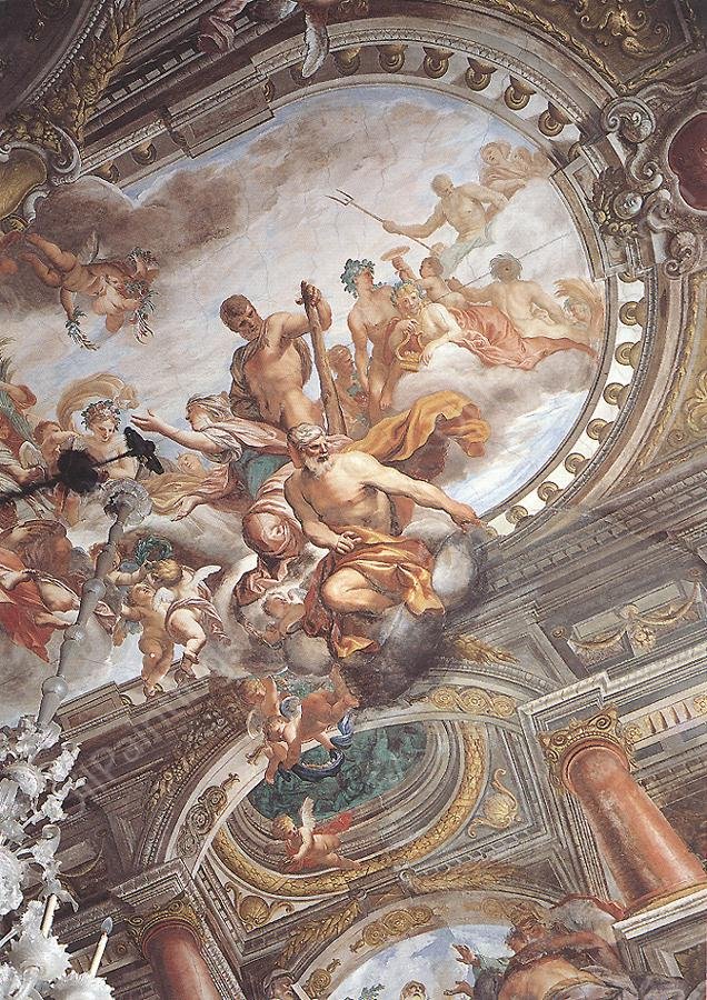 Janus and Hercule with Peace by Domenico Piola - Hand-Painted Oil Painting Reproduction