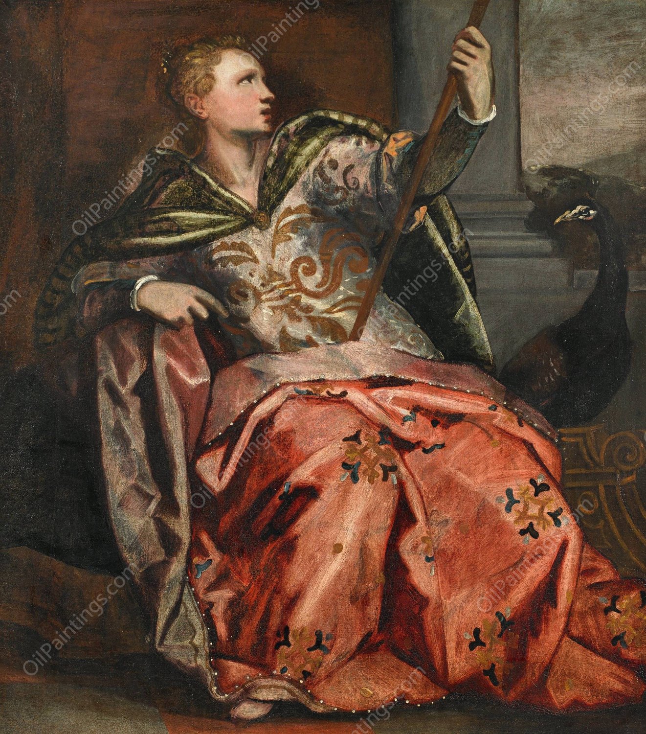 Allegory of Vanity  by Domenico Tintoretto - Hand-Painted Oil Painting Reproduction