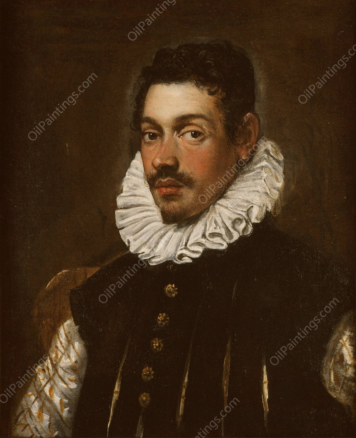 Portrait of a Gentleman  by Domenico Tintoretto - Hand-Painted Oil Painting Reproduction