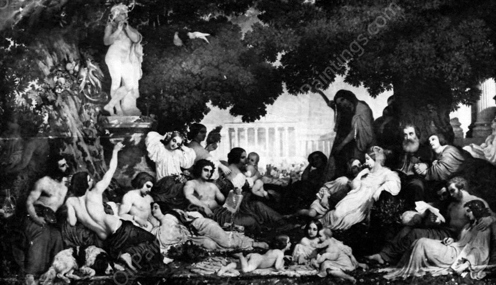 The Dream of Happiness by Dominique Louis Papety - Hand-Painted Oil Painting Reproduction