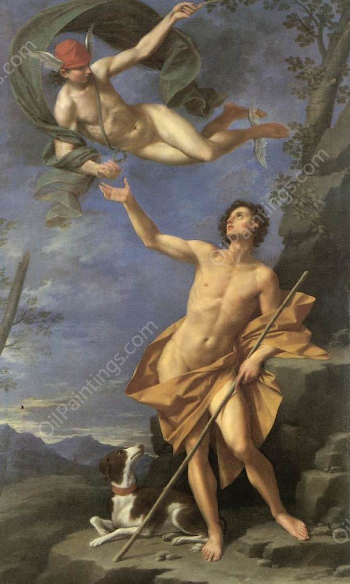 Mercury and Paris by Donato Creti - Hand-Painted Oil Painting Reproduction