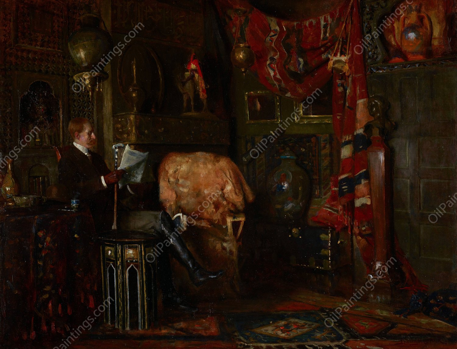 Portrait of John Scott Bradstreet  by Douglas Volk - Hand-Painted Oil Painting Reproduction