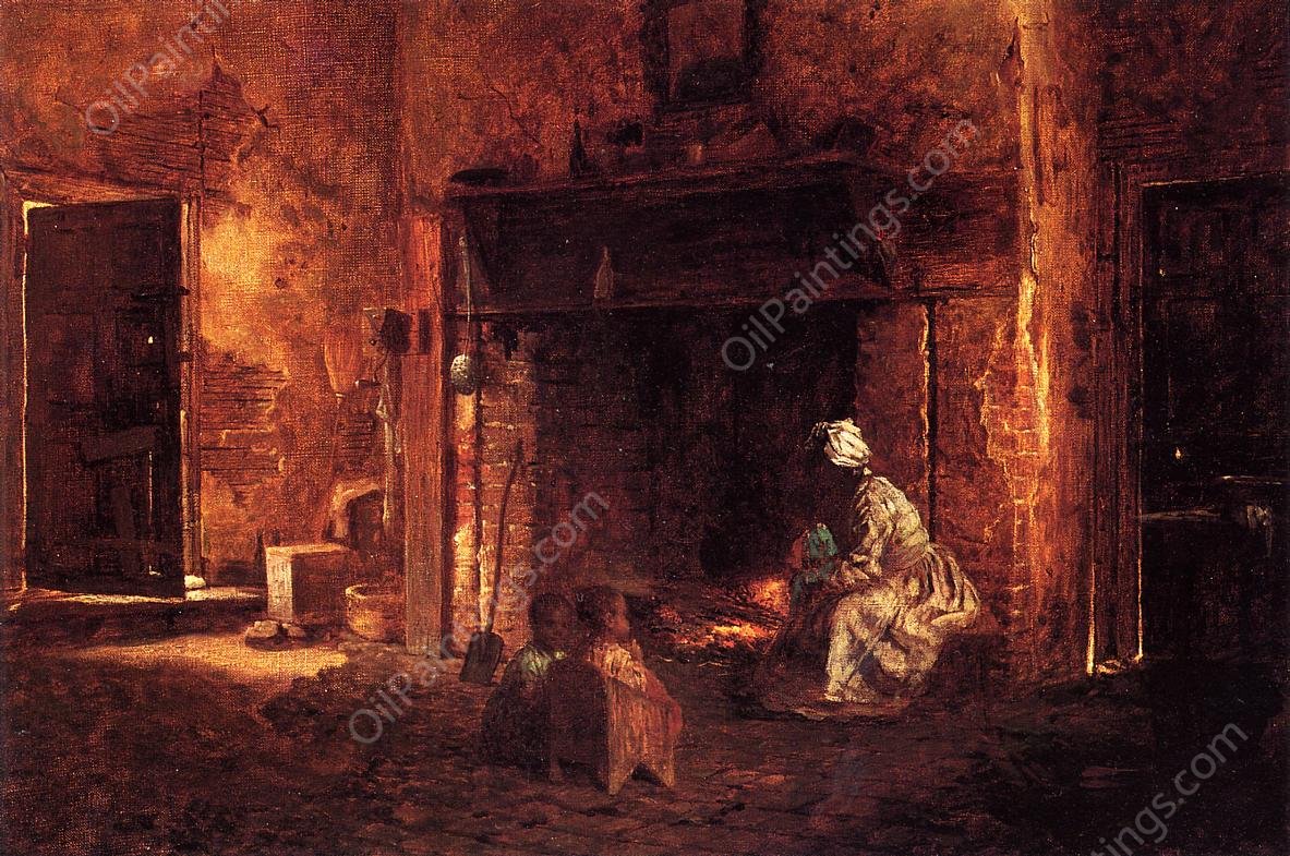 Kitchen at Mount Vernon by Eastman Johnson - Hand-Painted Oil Painting Reproduction