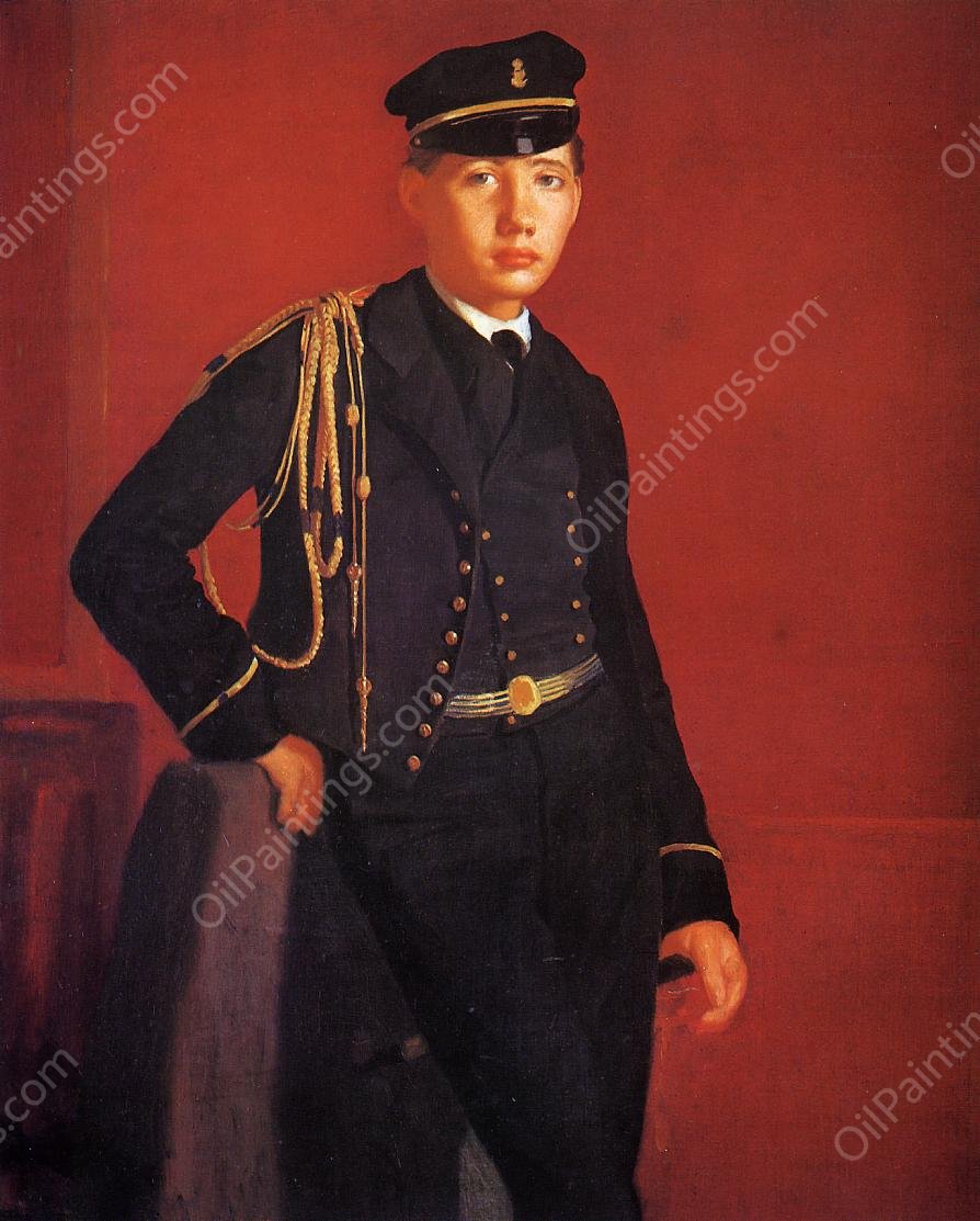 Achille De Gas in the Uniform of a Cadet by Edgar Degas - Hand-Painted Oil Painting Reproduction